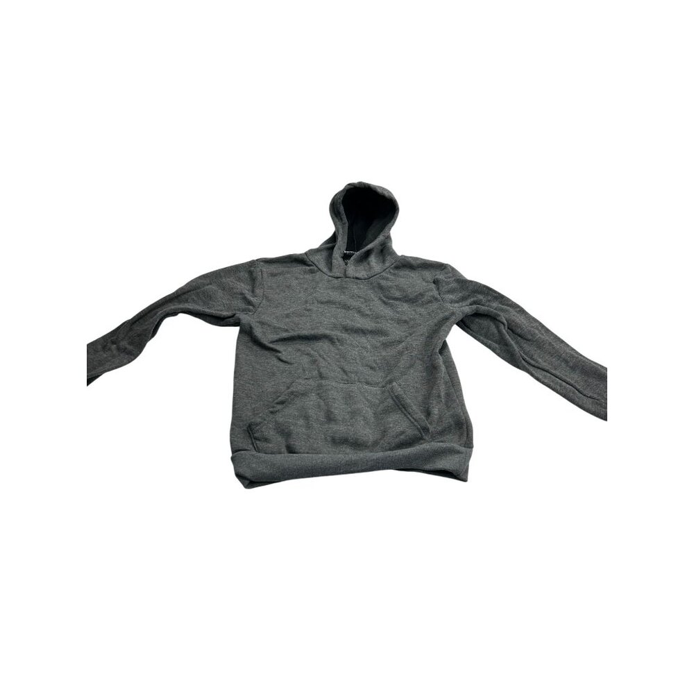 Quad Seven Gray Hooded Sweatshirt Size 16/18 Youth 100% Polyester Made In Egypt